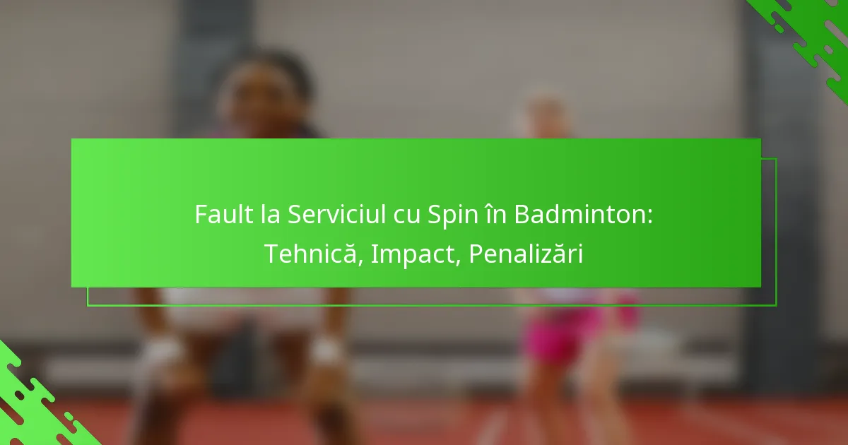 Fault la Serviciul cu Spin în Badminton: Tehnică, Impact, Penalizări