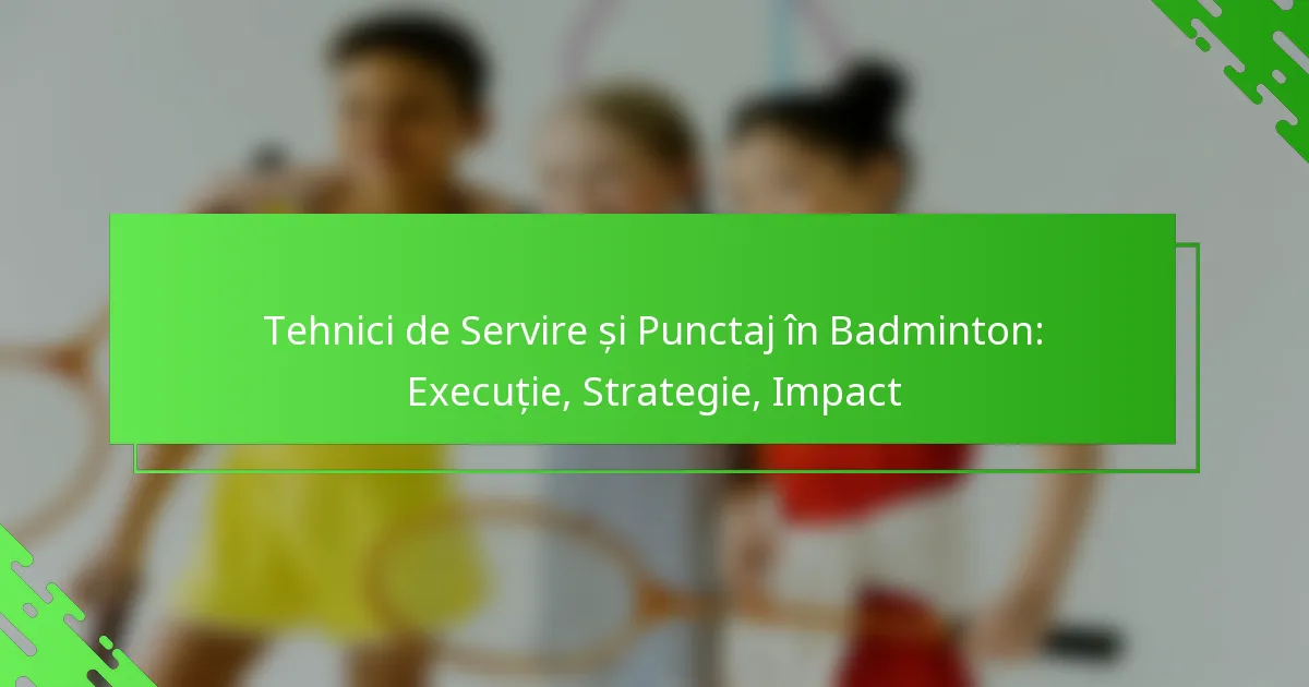 Tehnici de Servire și Punctaj în Badminton: Execuție, Strategie, Impact
